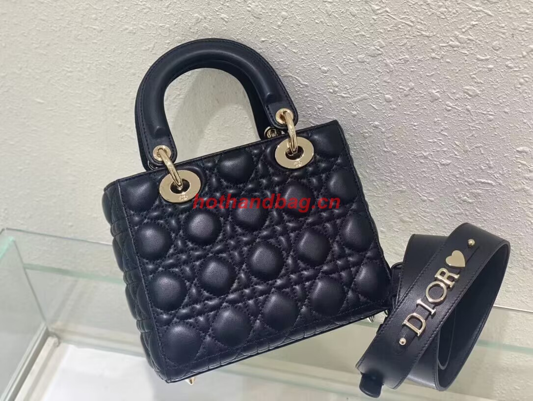SMALL LADY DIOR MY ABCDIOR BAG Cannage Lambskin M0538ONG black SMALL LADY DIOR MY ABCDIOR BAG Cannage Lambskin M0538ONG black