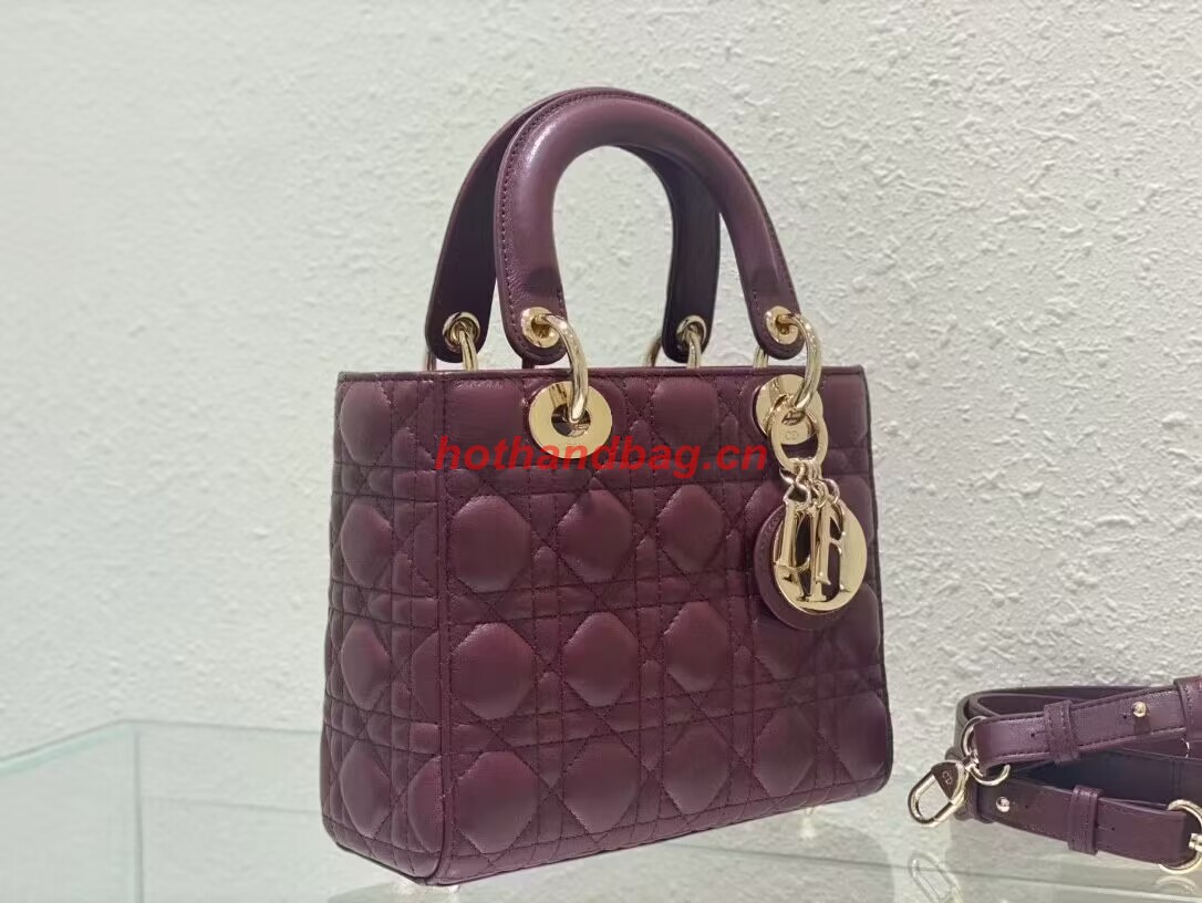 SMALL LADY DIOR MY ABCDIOR BAG Cannage Lambskin M0538ONG wine SMALL LADY DIOR MY ABCDIOR BAG Cannage Lambskin M0538ONG wine