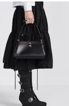 SMALL DIOR KEY BAG Black Box Calfskin M1844O SMALL DIOR KEY BAG Black Box Calfskin M1844O