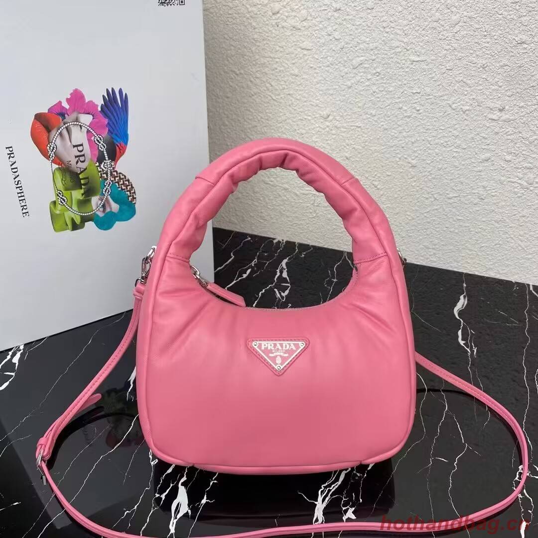 Prada Soft padded nappa leather mini-bag 1BA384 pink Prada Soft padded nappa leather mini-bag 1BA384 pink