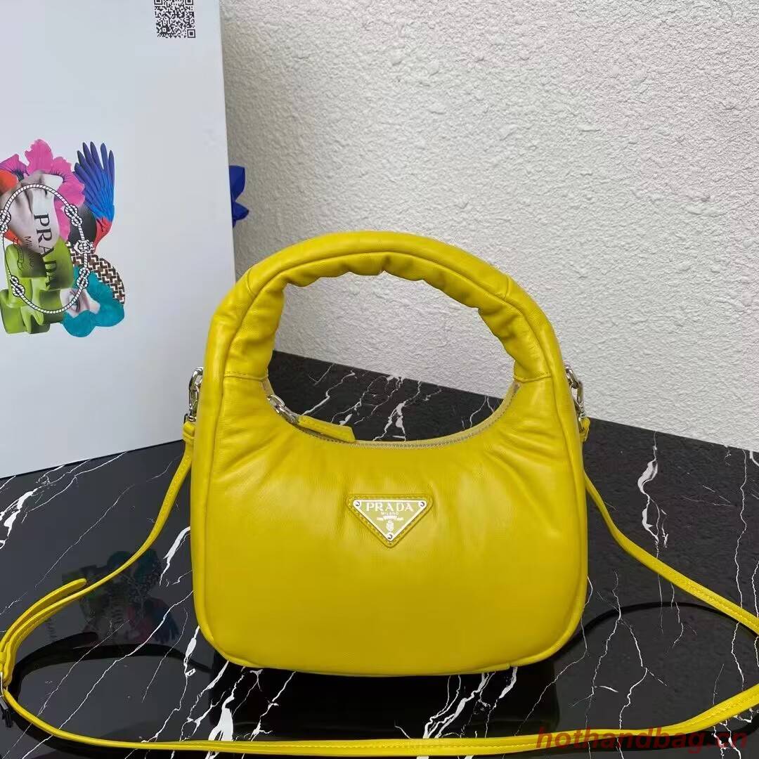 Prada Soft padded nappa leather mini-bag 1BA384 yellow Prada Soft padded nappa leather mini-bag 1BA384 yellow