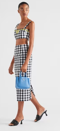 Prada Leather handbag 1BA349 blue Prada Leather handbag 1BA349 blue