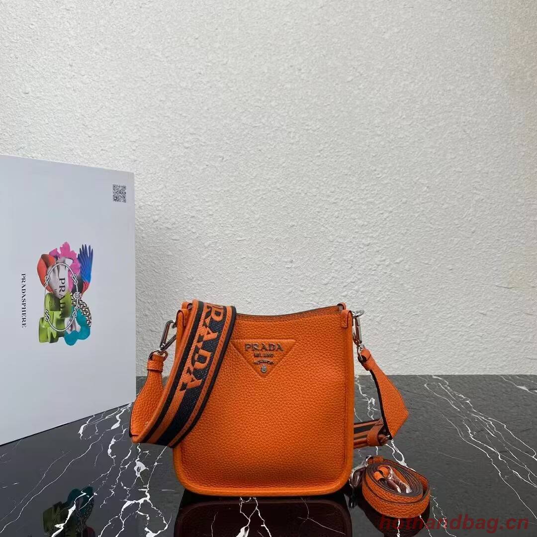 Prada Leather mini shoulder bag 1BH191 Papaya Prada Leather mini shoulder bag 1BH191 Papaya
