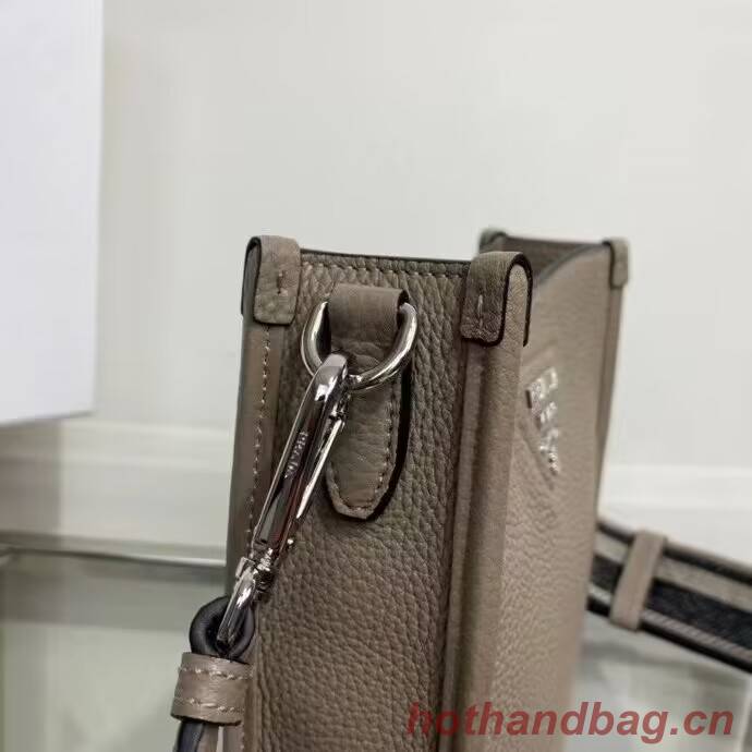 Prada Leather mini shoulder bag 1BH191 dark Grey Prada Leather mini shoulder bag 1BH191 dark Grey