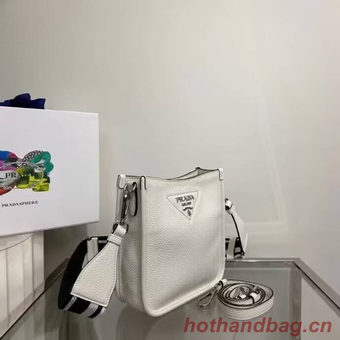 Prada Leather mini shoulder bag 1BH191 white Prada Leather mini shoulder bag 1BH191 white