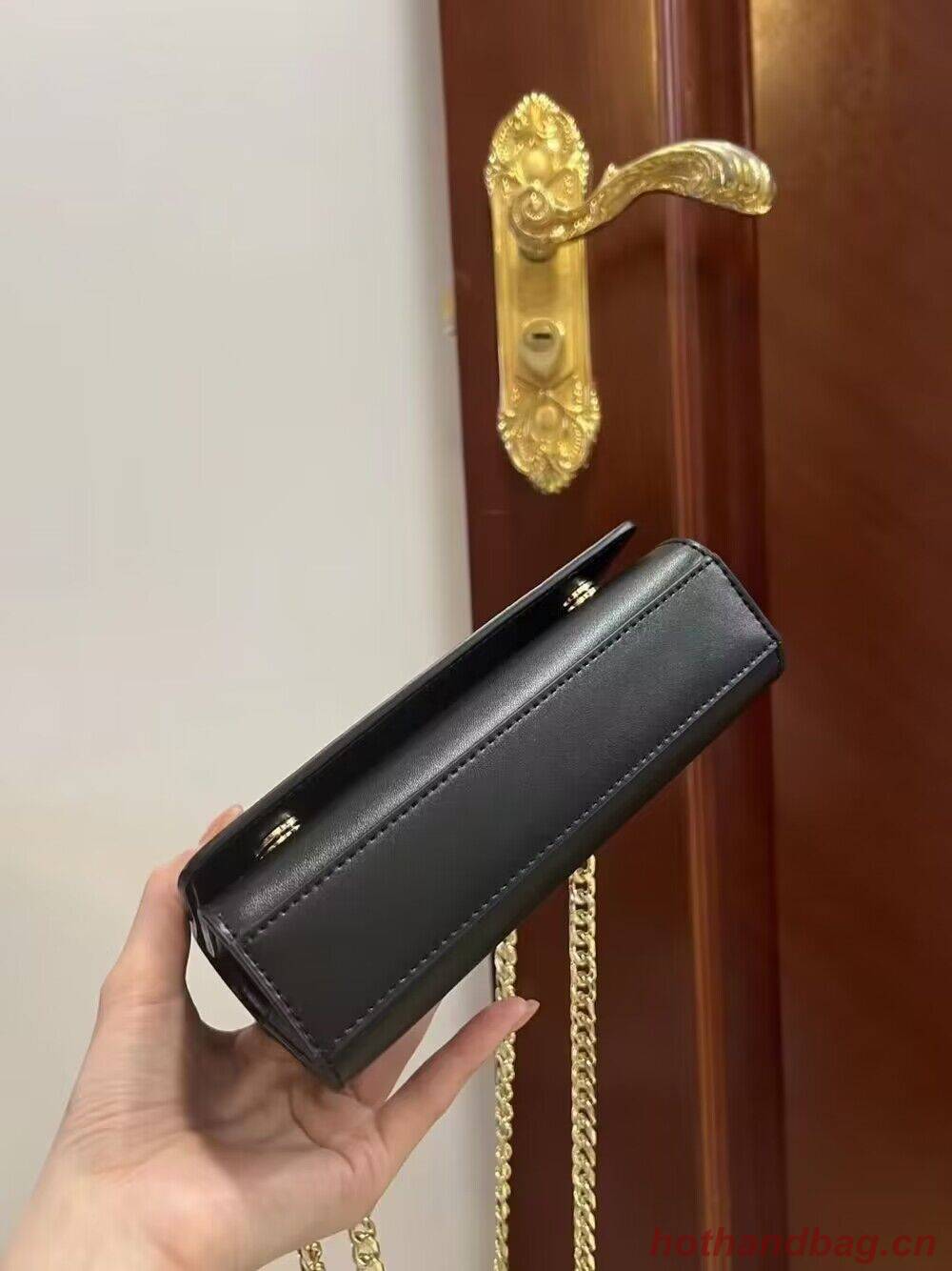 Dolce & Gabbana Origianl Leather Shoulder Bag 5535 Black Dolce & Gabbana Origianl Leather Shoulder Bag 5535 Black