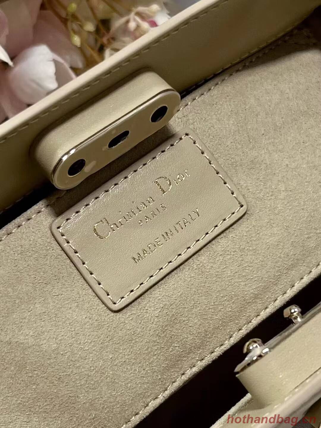 SMALL DIOR KEY BAG Box Calfskin M1844O Sand-Colored SMALL DIOR KEY BAG Box Calfskin M1844O Sand-Colored