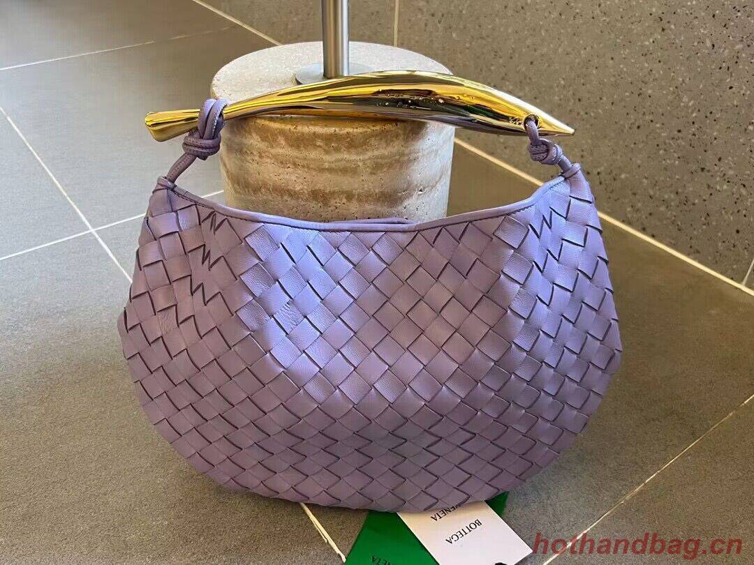 Bottega Veneta Sardine Intrecciato Gold Hardware Handle Bag 716082 Purple Bottega Veneta Sardine Intrecciato Gold Hardware Handle Bag 716082 Purple