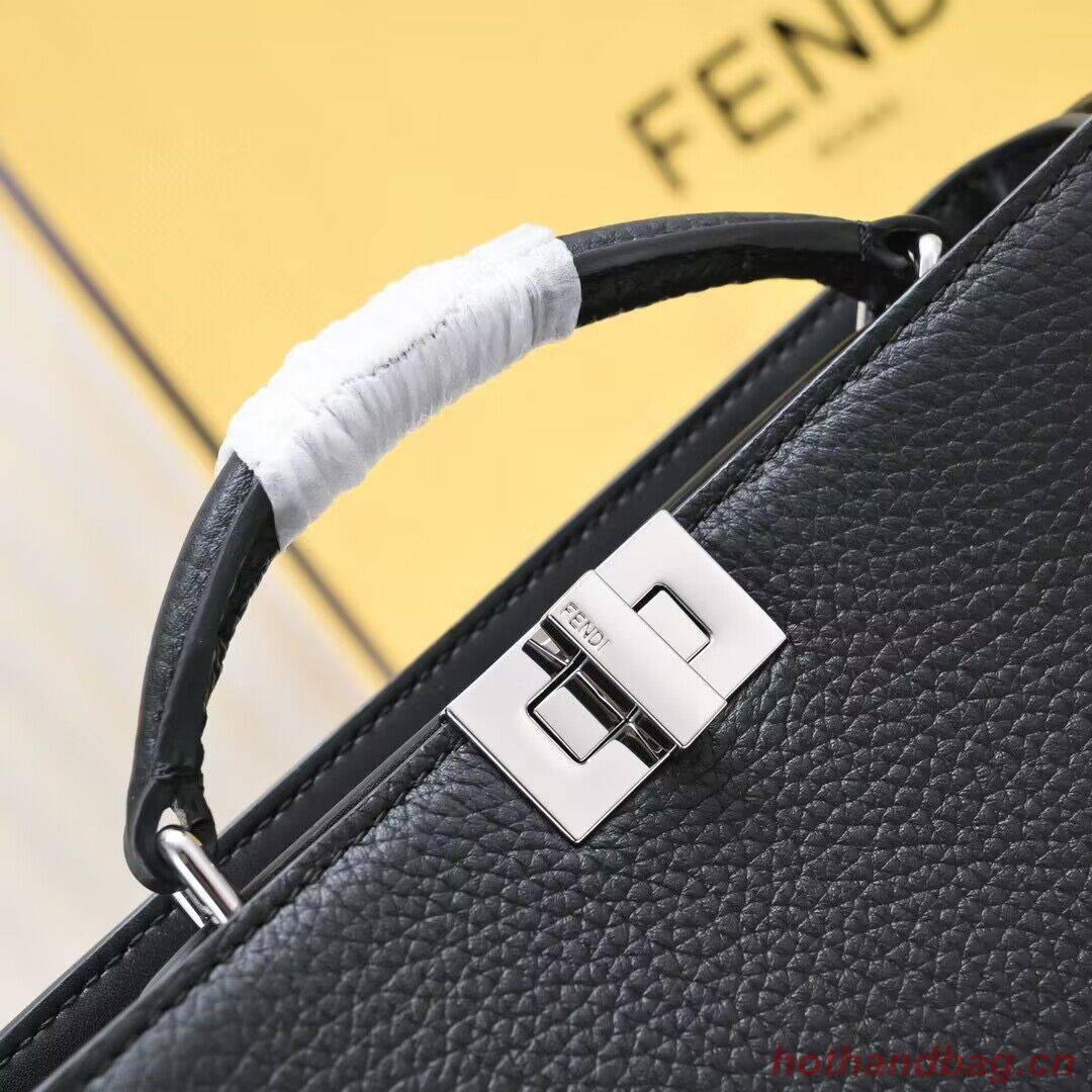 Fendi Peekaboo ISeeU XCross Small Original Leather Bag 2317 Black Fendi Peekaboo ISeeU XCross Small Original Leather Bag 2317 Black
