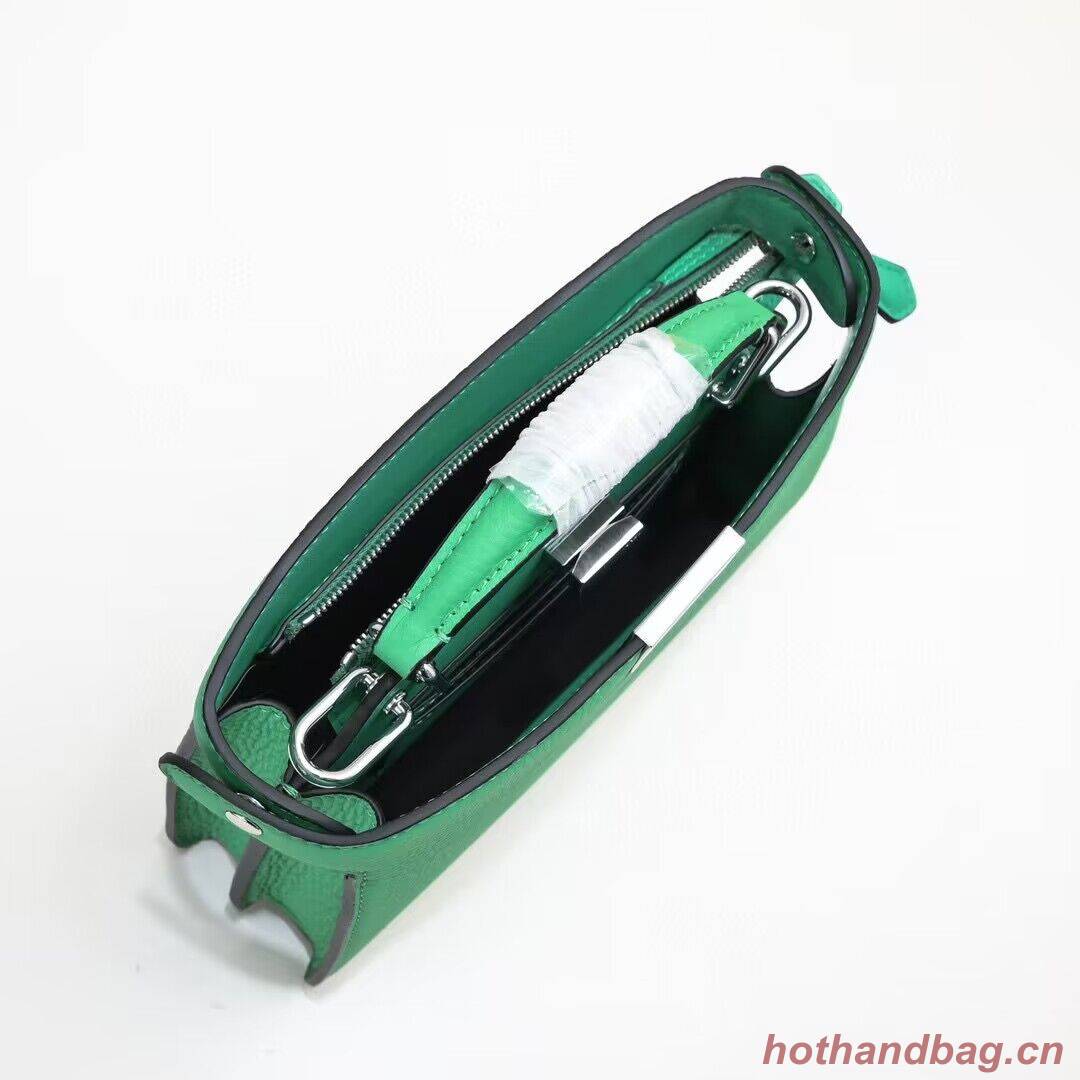 Fendi Peekaboo ISeeU XCross Small Original Leather Bag 2317 Green