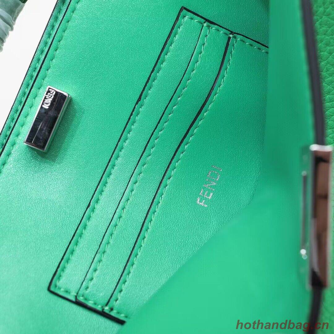 Fendi Peekaboo ISeeU XCross Small Original Leather Bag 2317 Green