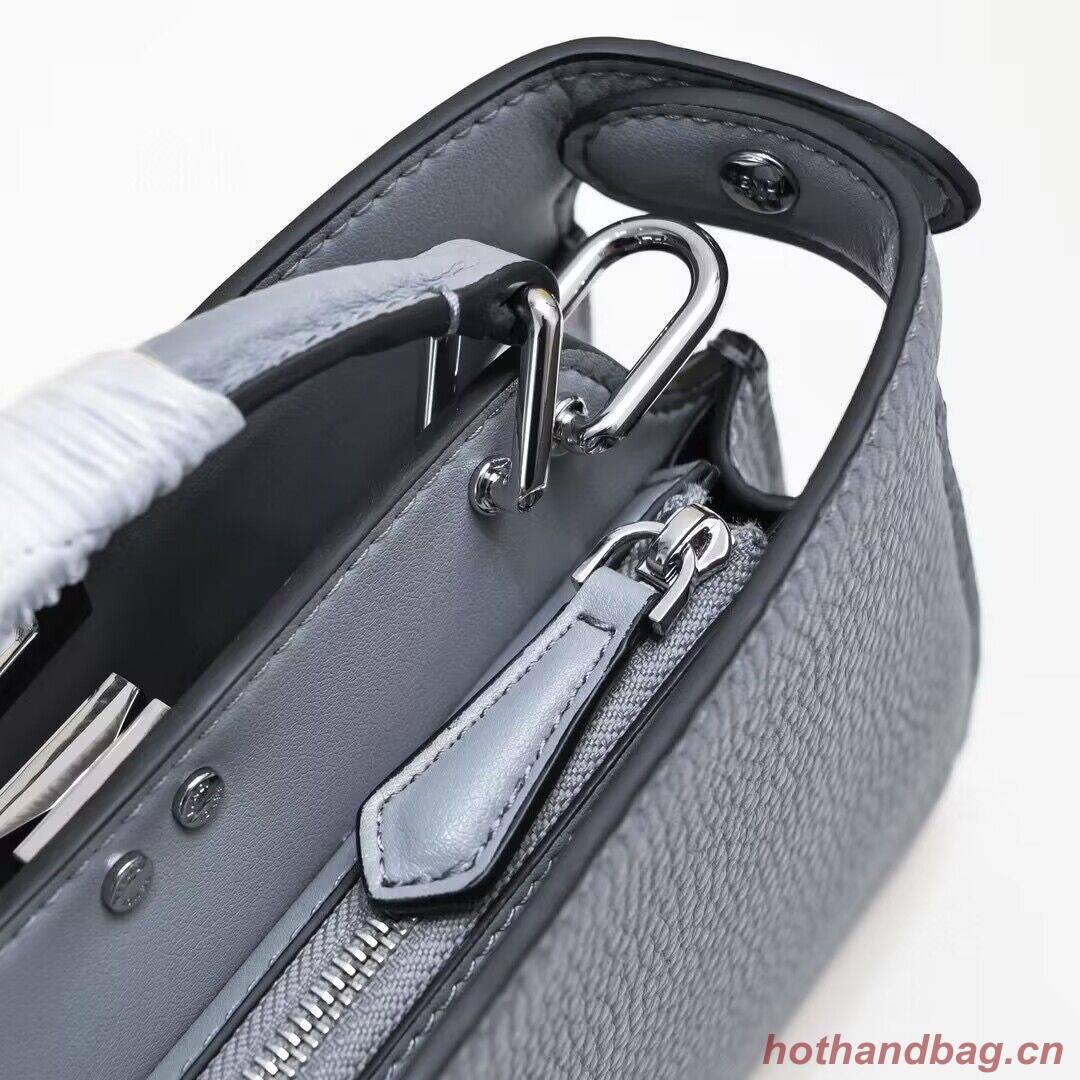 Fendi Peekaboo ISeeU XCross Small Original Leather Bag 2317 Light Gray Fendi Peekaboo ISeeU XCross Small Original Leather Bag 2317 Light Gray