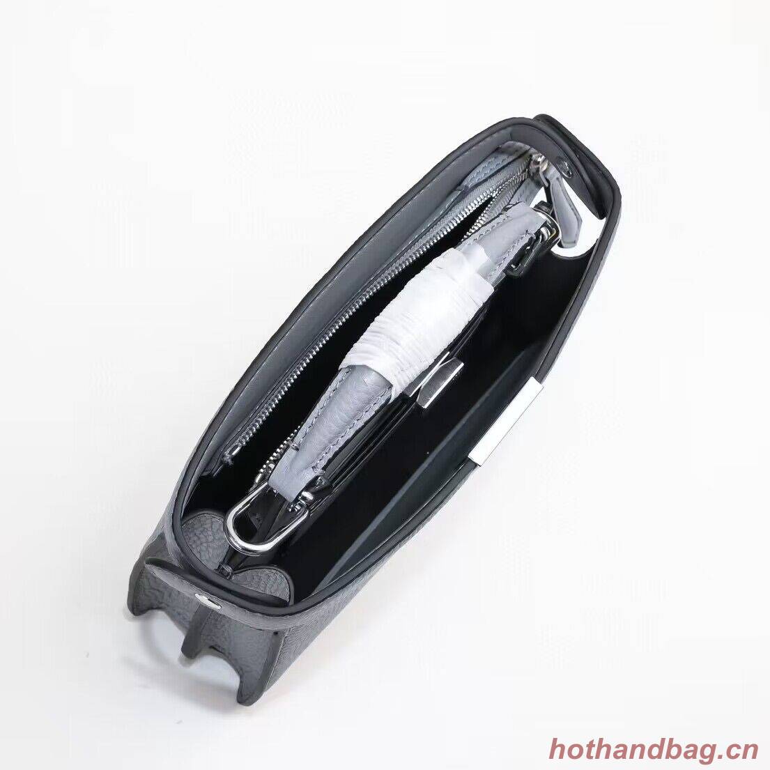 Fendi Peekaboo ISeeU XCross Small Original Leather Bag 2317 Light Gray Fendi Peekaboo ISeeU XCross Small Original Leather Bag 2317 Light Gray