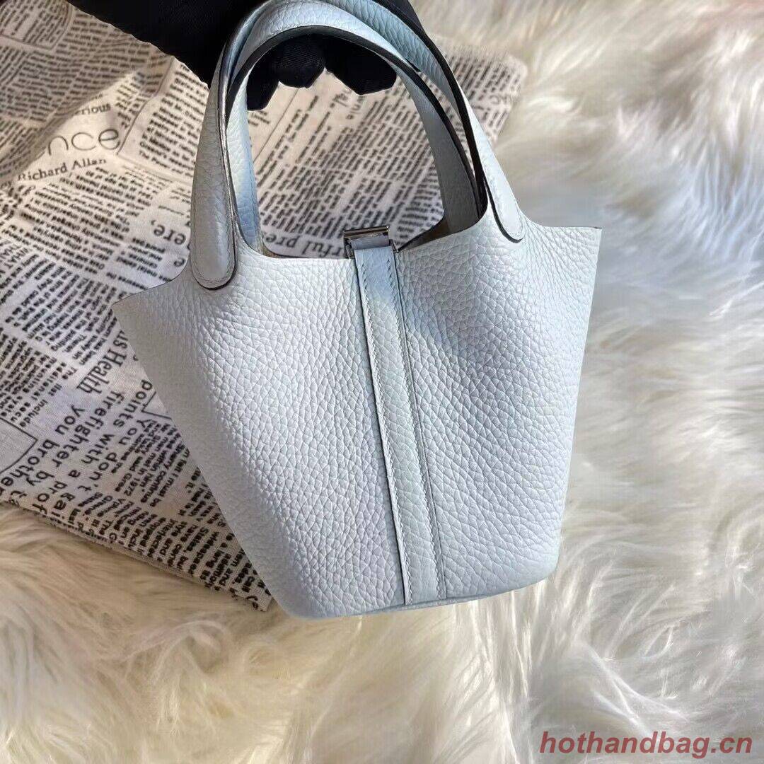 Hermes Mini Picotin 14 Lock Bags Original Togo Leather PL5302 White Hermes Mini Picotin 14 Lock Bags Original Togo Leather PL5302 White