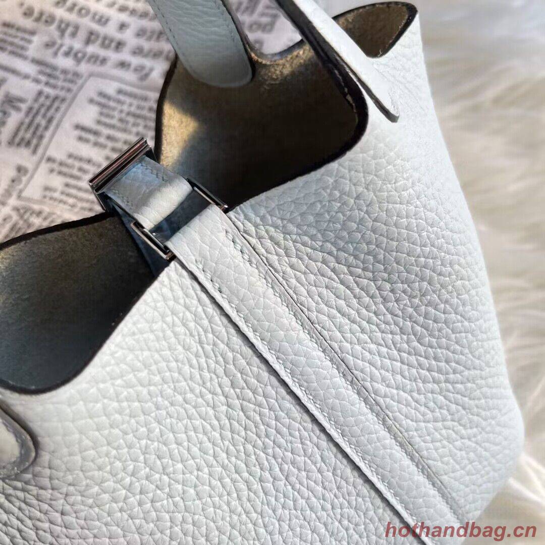 Hermes Mini Picotin 14 Lock Bags Original Togo Leather PL5302 White Hermes Mini Picotin 14 Lock Bags Original Togo Leather PL5302 White