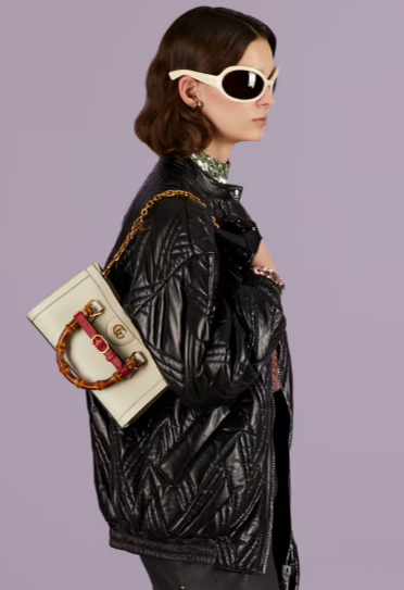 GUCCI DIANA SMALL SHOULDER BAG 735153 White GUCCI DIANA SMALL SHOULDER BAG 735153 White