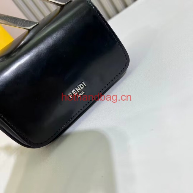 Fendi mini smooth leather bag F1089 black Fendi mini smooth leather bag F1089 black