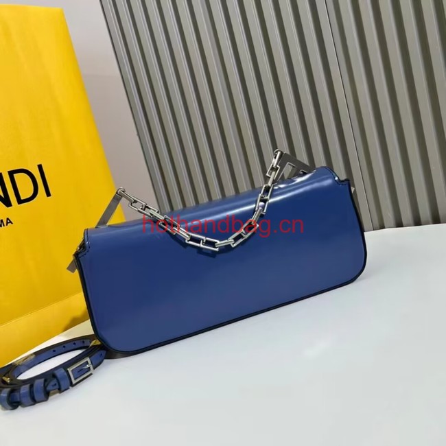 Fendi small smooth leather bag F1090 blue Fendi small smooth leather bag F1090 blue