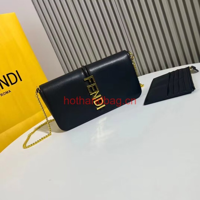 Fendi small smooth leather bag F1225 black Fendi small smooth leather bag F1225 black