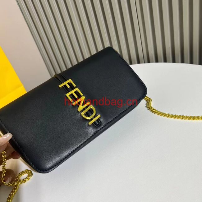 Fendi small smooth leather bag F1225 black Fendi small smooth leather bag F1225 black