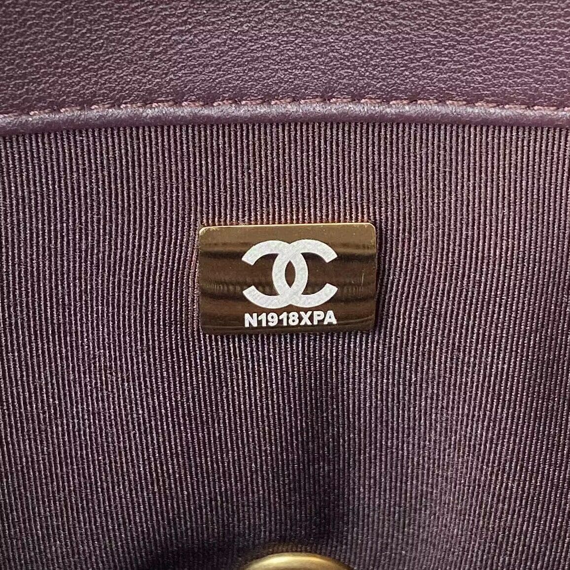CHANEL FLAP BAG Lambskin & Gold-Tone Metal AS3609 Dark Brown CHANEL FLAP BAG Lambskin & Gold-Tone Metal AS3609 Dark Brown
