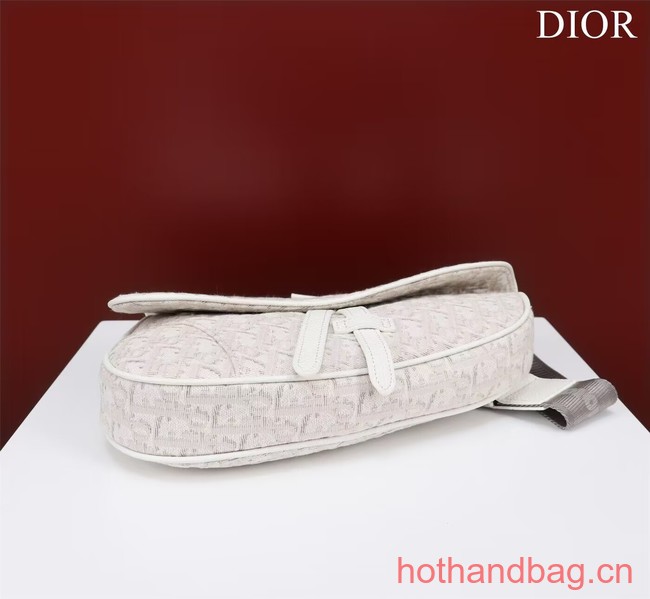 Dior Essentials SADDLE BAG Oblique Jacquard 1ADPO093 white Dior Essentials SADDLE BAG Oblique Jacquard 1ADPO093 white