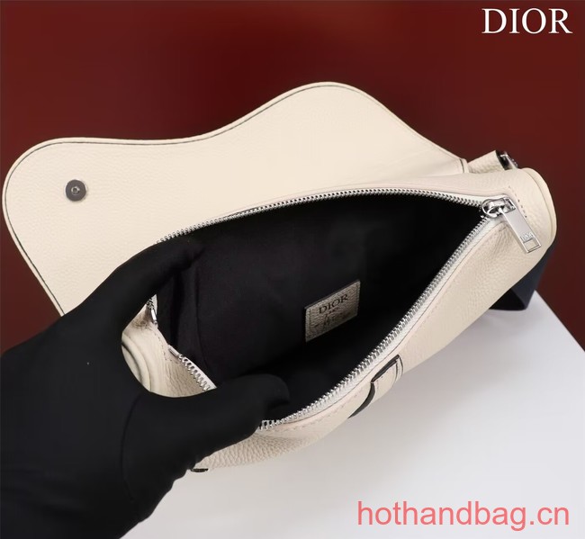 Dior Essentials SADDLE BAG Grained Calfskin 1ADPO093G WHITE Dior Essentials SADDLE BAG Grained Calfskin 1ADPO093G WHITE