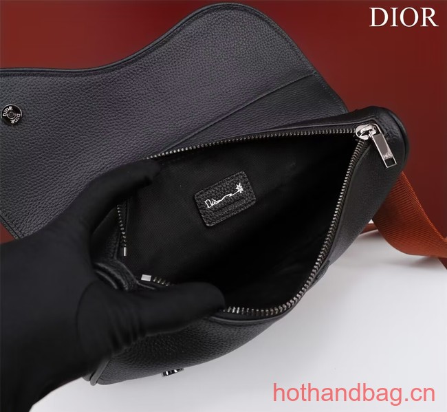 Dior Essentials SADDLE BAG Grained Calfskin 1ADPO093G BLACK Dior Essentials SADDLE BAG Grained Calfskin 1ADPO093G BLACK