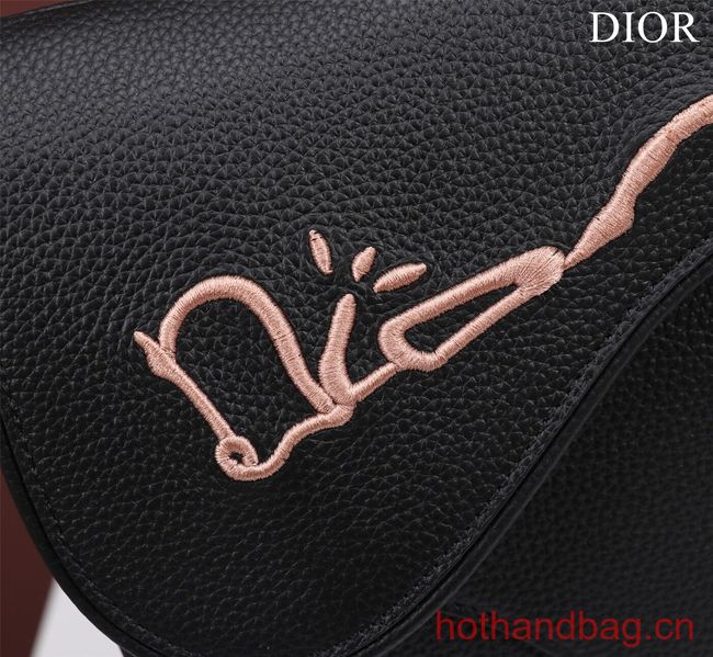 Dior Essentials SADDLE BAG Grained Calfskin 1ADPO093G BLACK Dior Essentials SADDLE BAG Grained Calfskin 1ADPO093G BLACK