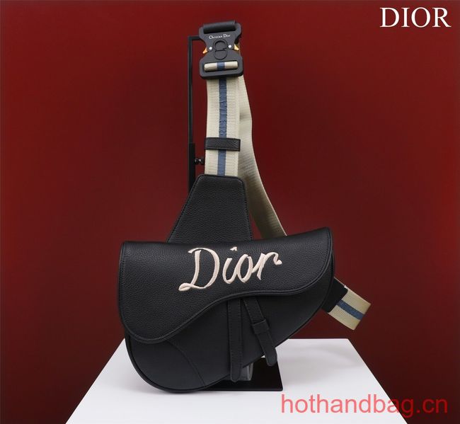 Dior Essentials SADDLE BAG Grained Calfskin 1ADPO093G BLACK Dior Essentials SADDLE BAG Grained Calfskin 1ADPO093G BLACK