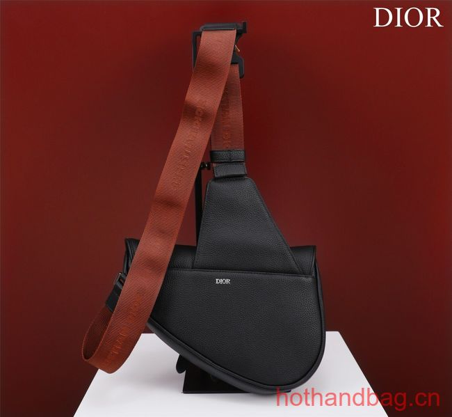 Dior Essentials SADDLE BAG Grained Calfskin 1ADPO093G BLACK Dior Essentials SADDLE BAG Grained Calfskin 1ADPO093G BLACK