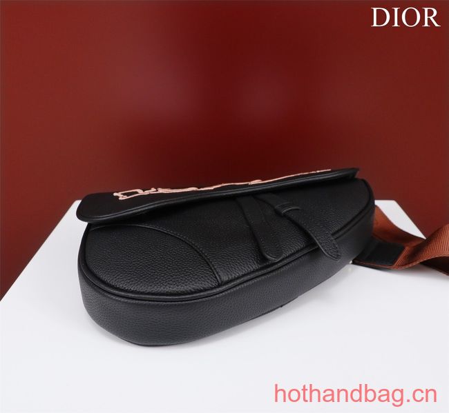 Dior Essentials SADDLE BAG Grained Calfskin 1ADPO093G BLACK Dior Essentials SADDLE BAG Grained Calfskin 1ADPO093G BLACK