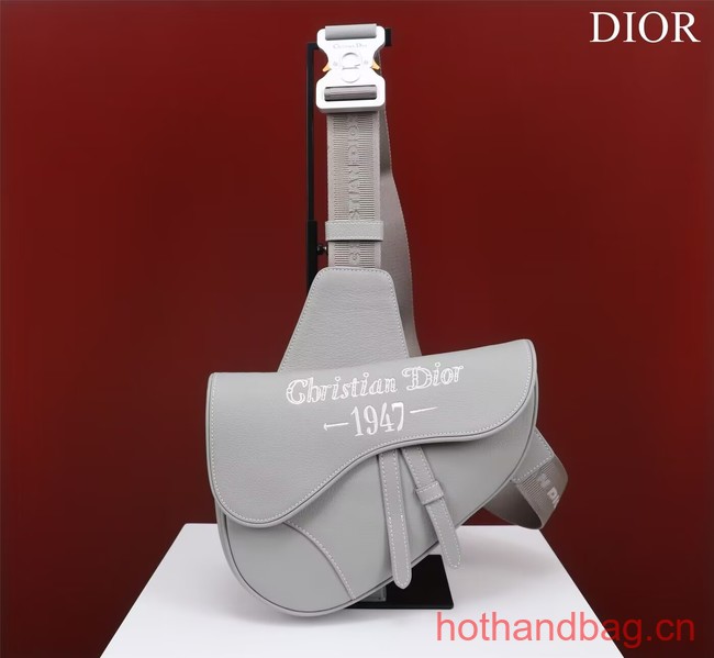 Dior Essentials SADDLE BAG Grained Calfskin 1ADPO093f-1 gray Dior Essentials SADDLE BAG Grained Calfskin 1ADPO093f-1 gray