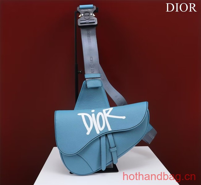 Dior Essentials SADDLE BAG Grained Calfskin 1ADPO093f-1 blue Dior Essentials SADDLE BAG Grained Calfskin 1ADPO093f-1 blue