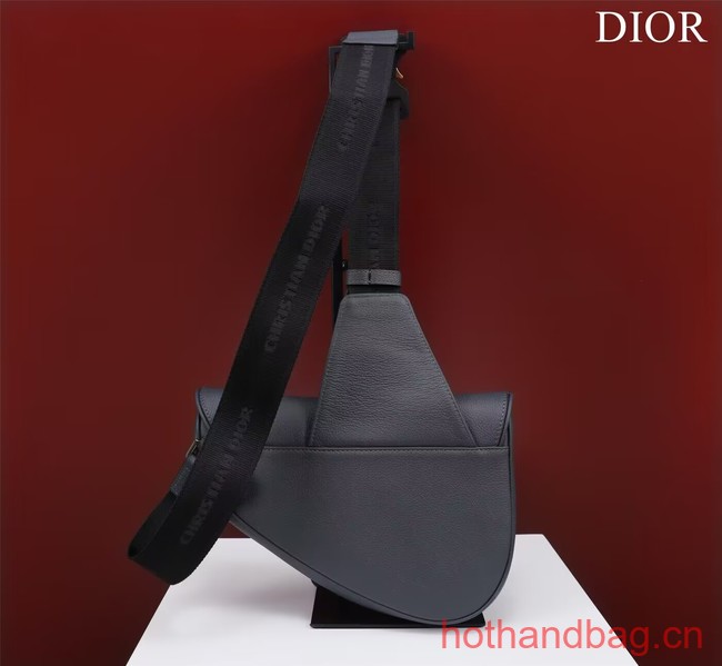 Dior Essentials SADDLE BAG Grained Calfskin 1ADPO093f-1 dark gray Dior Essentials SADDLE BAG Grained Calfskin 1ADPO093f-1 dark gray