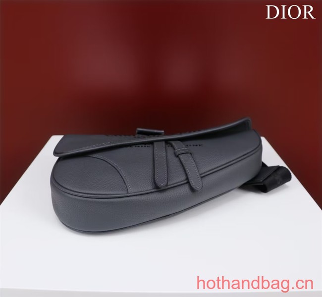 Dior Essentials SADDLE BAG Grained Calfskin 1ADPO093f-1 dark gray Dior Essentials SADDLE BAG Grained Calfskin 1ADPO093f-1 dark gray