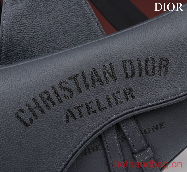 Dior Essentials SADDLE BAG Grained Calfskin 1ADPO093f-1 dark gray Dior Essentials SADDLE BAG Grained Calfskin 1ADPO093f-1 dark gray