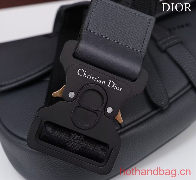 Dior Essentials SADDLE BAG Grained Calfskin 1ADPO093f-1 dark gray Dior Essentials SADDLE BAG Grained Calfskin 1ADPO093f-1 dark gray