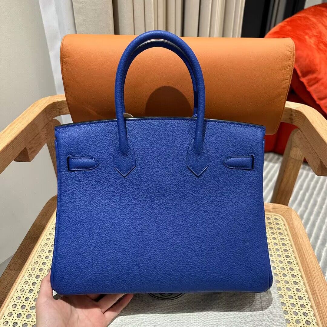 Hermes Bikin 30CM Original Togo Leather HB30O Blue Hermes Bikin 30CM Original Togo Leather HB30O Blue