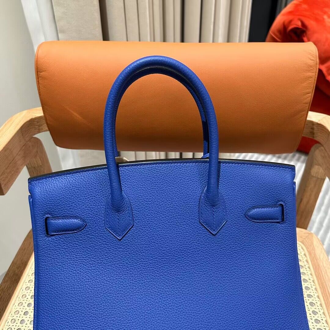 Hermes Bikin 30CM Original Togo Leather HB30O Blue Hermes Bikin 30CM Original Togo Leather HB30O Blue