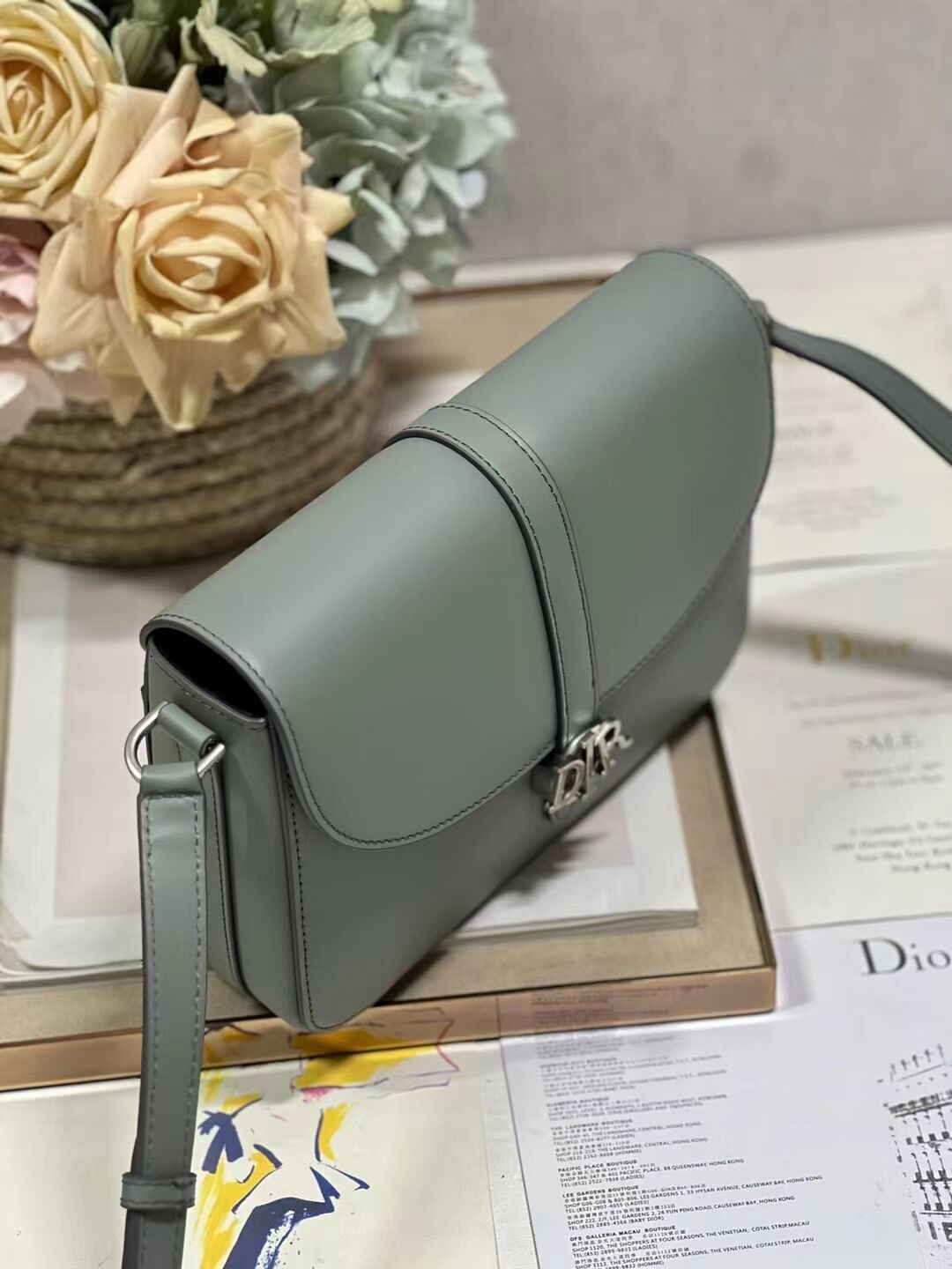 DIOR Calfskin Shoulder Bag C0561 gray DIOR Calfskin Shoulder Bag C0561 gray