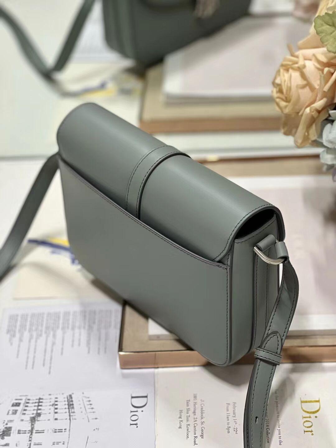 DIOR Calfskin Shoulder Bag C0561 gray DIOR Calfskin Shoulder Bag C0561 gray