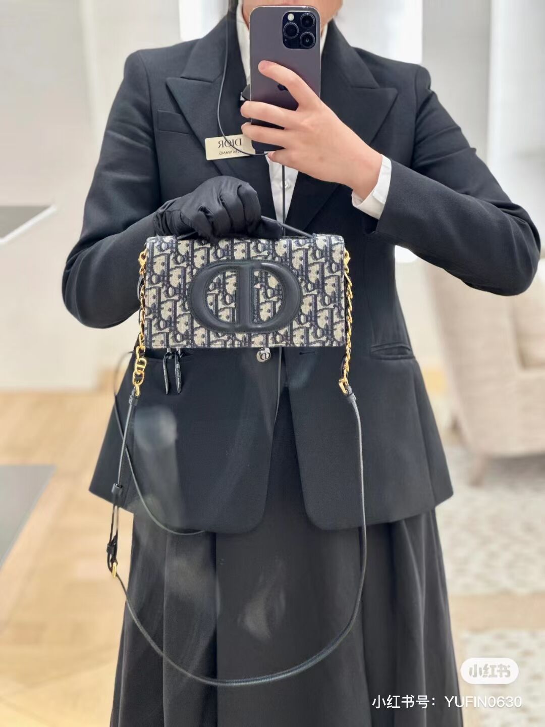 Dior CD SIGNATURE MINI BAG Blue Oblique Jacquard S2209U Dior CD SIGNATURE MINI BAG Blue Oblique Jacquard S2209U