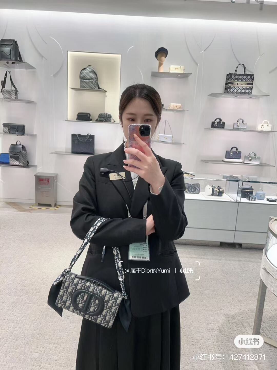 Dior CD SIGNATURE MINI BAG Blue Oblique Jacquard S2209U Dior CD SIGNATURE MINI BAG Blue Oblique Jacquard S2209U