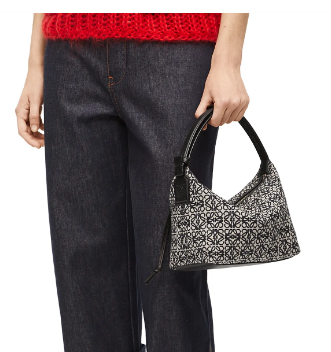 Loewe Miniature Anagram Jacquard and cow leather bag 651420 Navy blue&black Loewe Miniature Anagram Jacquard and cow leather bag 651420 Navy blue&black