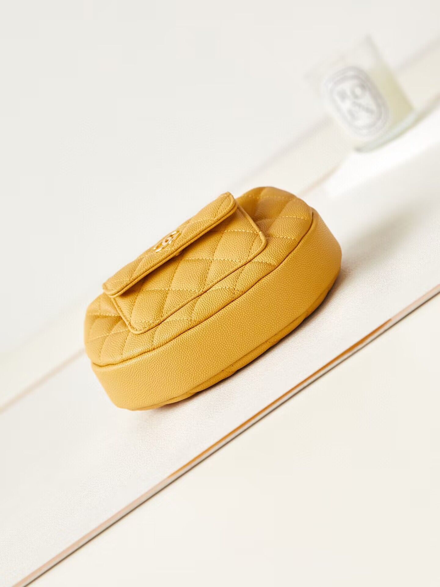 Chanel Caviar Quilted Polly Pocket AP3467 Yellow Chanel Caviar Quilted Polly Pocket AP3467 Yellow