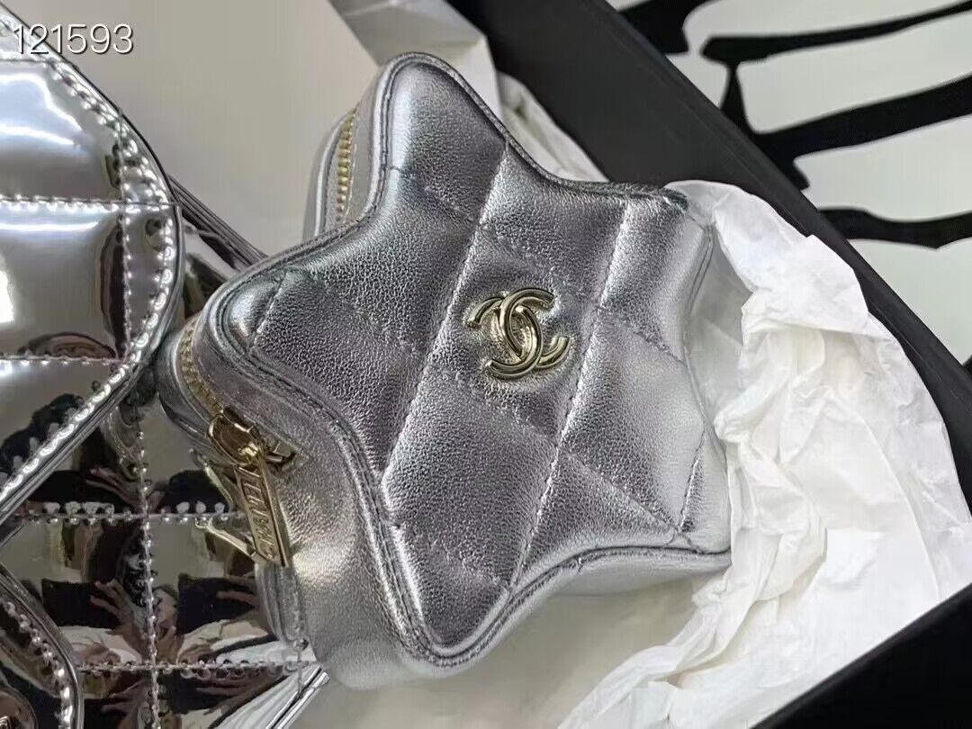 Chanel Mini Flap Bag & Star Coin Bag AS4646 Silver Chanel Mini Flap Bag & Star Coin Bag AS4646 Silver