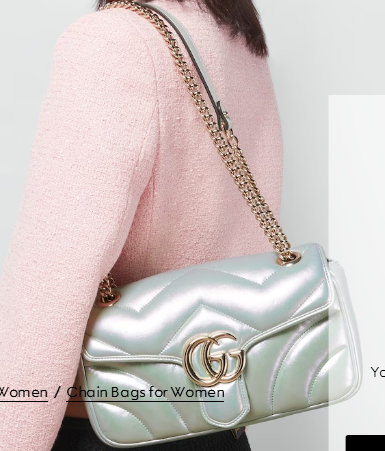 Gucci GG MARMONT SMALL SHOULDER BAG 443497 Green iridescent Gucci GG MARMONT SMALL SHOULDER BAG 443497 Green iridescent