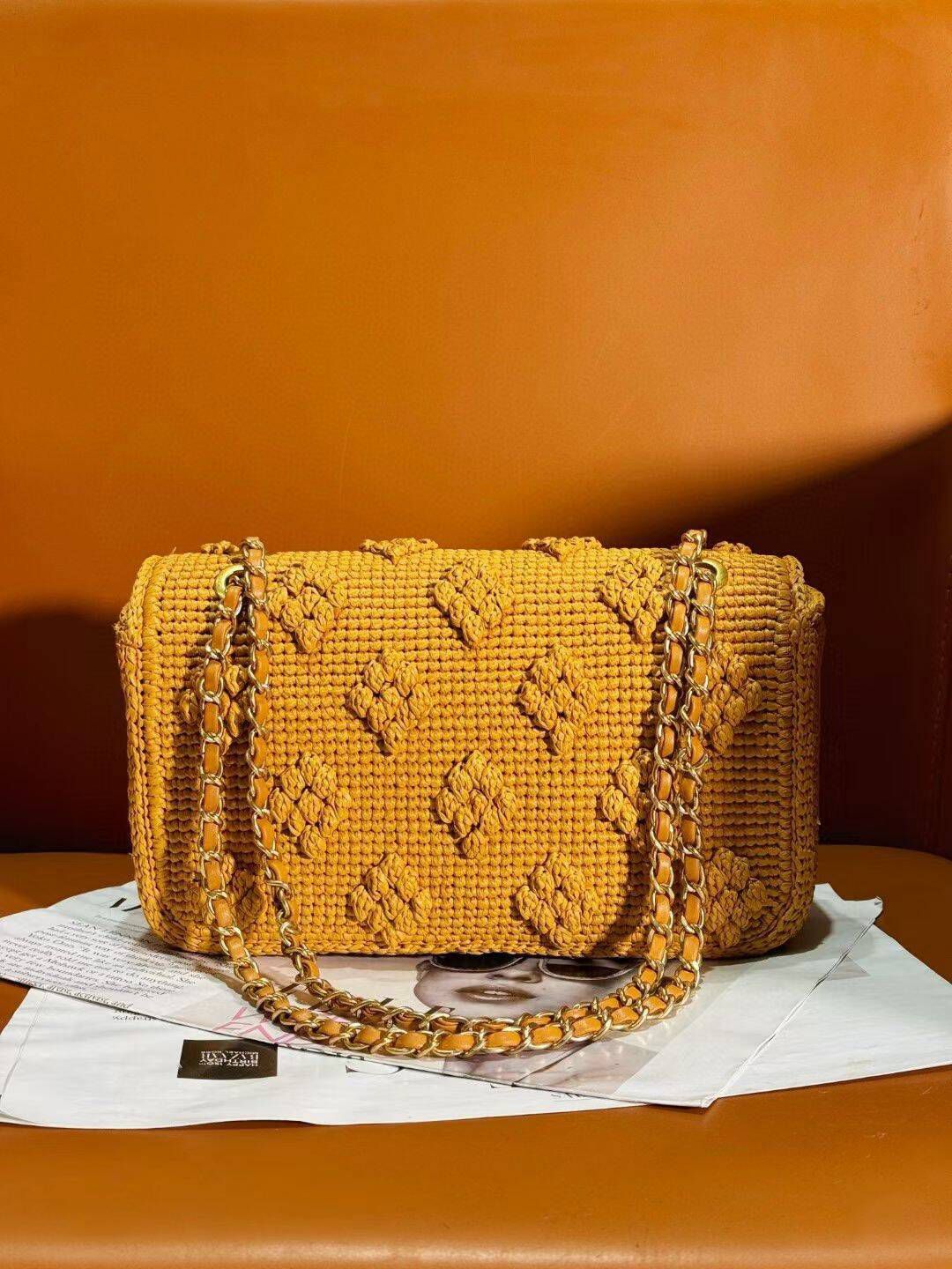 Chanel Tweed CLUTCH WITH CHAIN AS4155 Brown Chanel Tweed CLUTCH WITH CHAIN AS4155 Brown