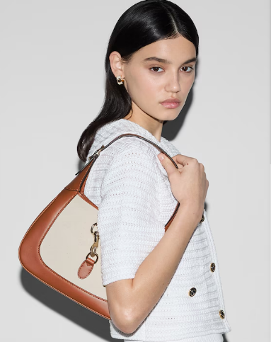 GUCCI JACKIE SMALL SHOULDER BAG 782849 white&brown GUCCI JACKIE SMALL SHOULDER BAG 782849 white&brown